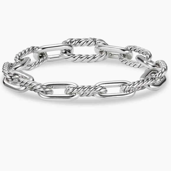 David Yurman Madison Chain Silver Bracelet 5.5mm Size Medium - Picture 3 of 12